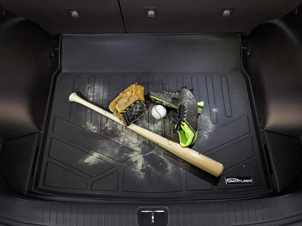 Custom Fit Floor Mats 2 Rows and Cargo Liner Set Black J238