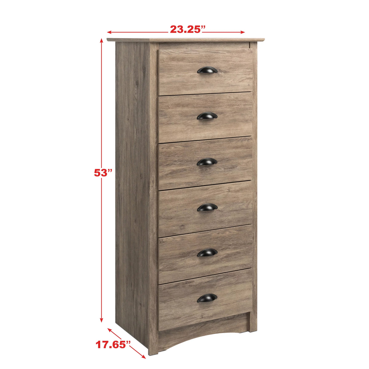 6 Drawer Drifted Gray Dresser I671