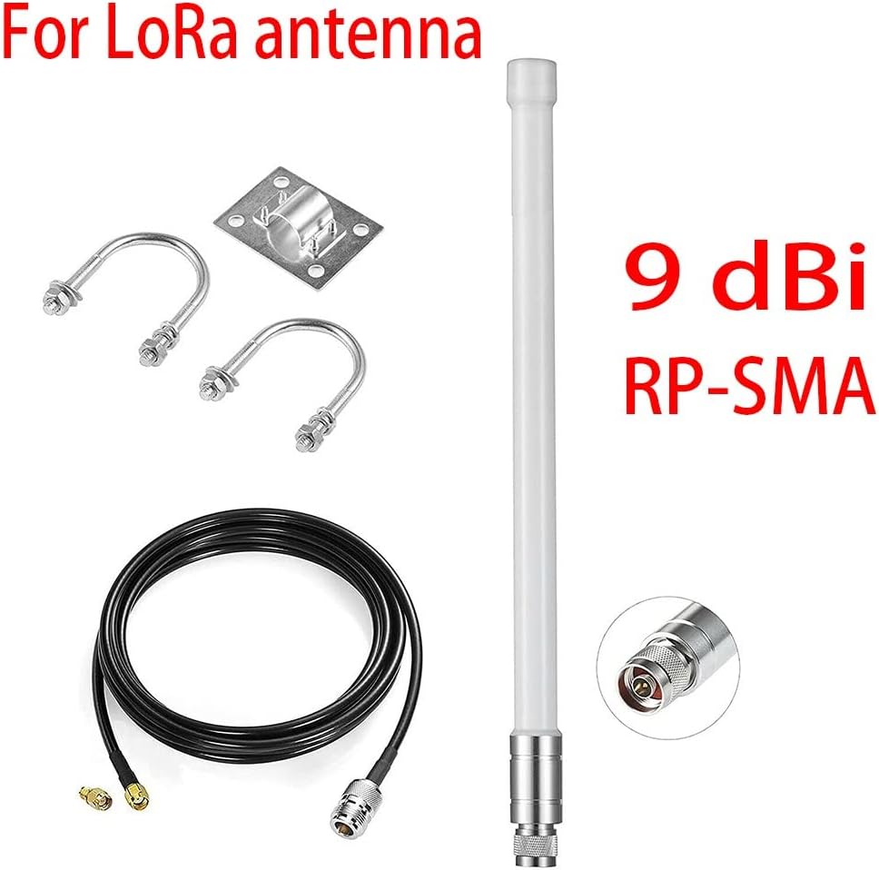 9dBi LoRa Gateway Antenna 868Mhz with 10FT Cable U1400
