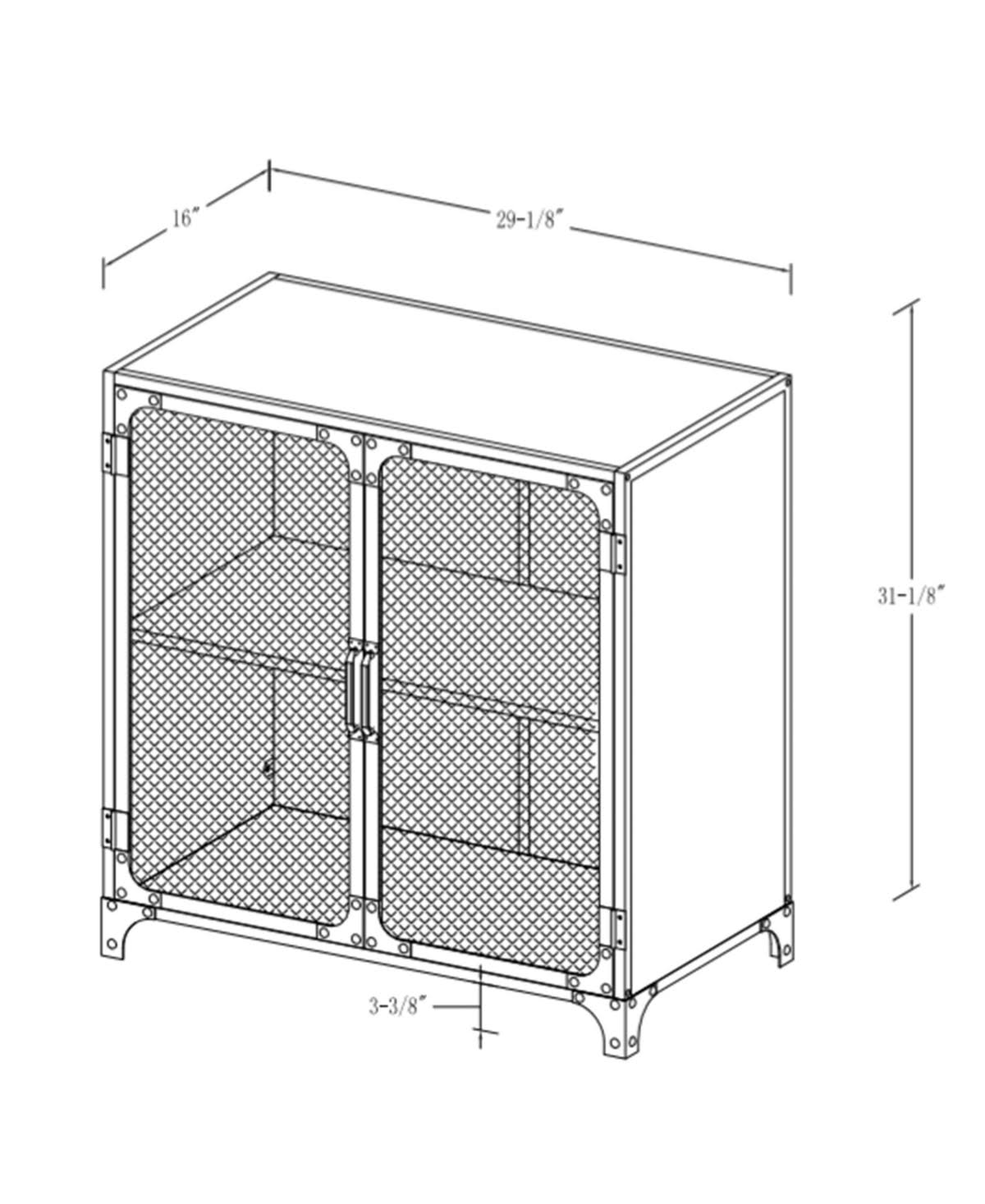 Grey Wash Gray Industrial Accent Cabinet T655821