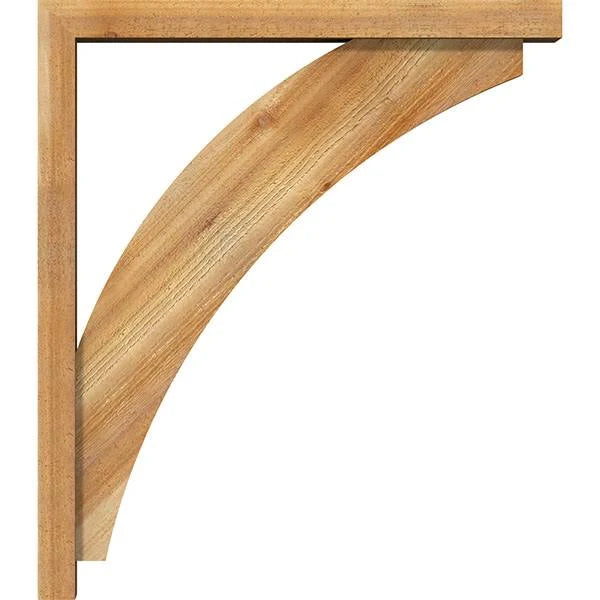 4x22W x 28x22D x 32x22H Rough Sawn Bracket with Offset Brace, Western Red Cedar N275