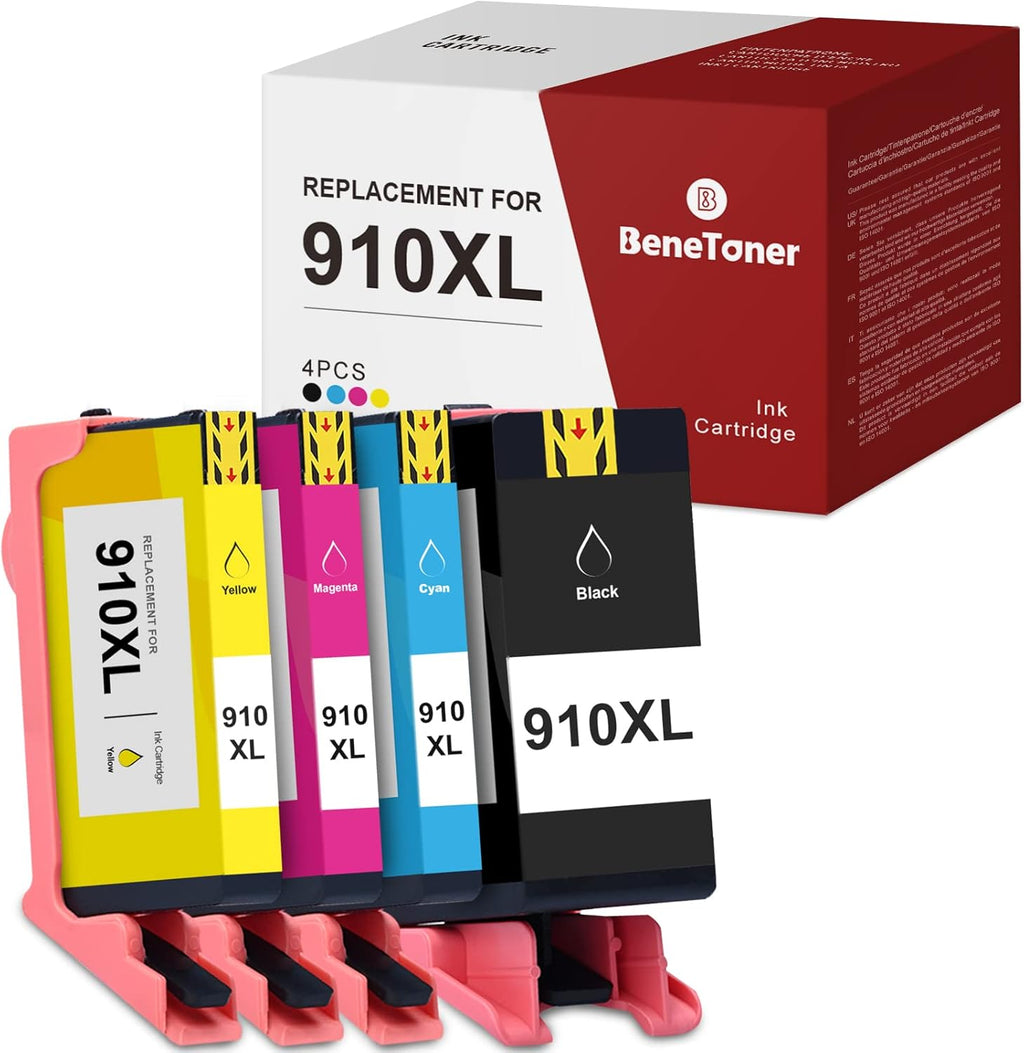Remanufactured Ink Cartridge 4-Pack for HP 910XL Officejet Pro E6911