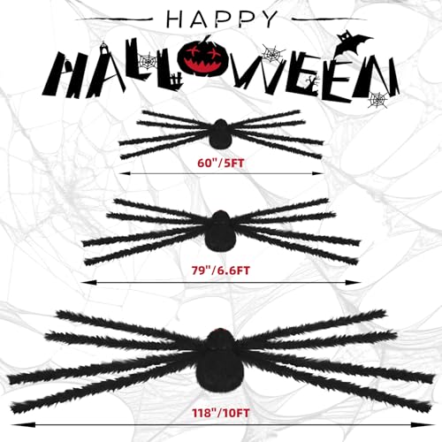 3 Pack Giant Spider Halloween Decorations R751