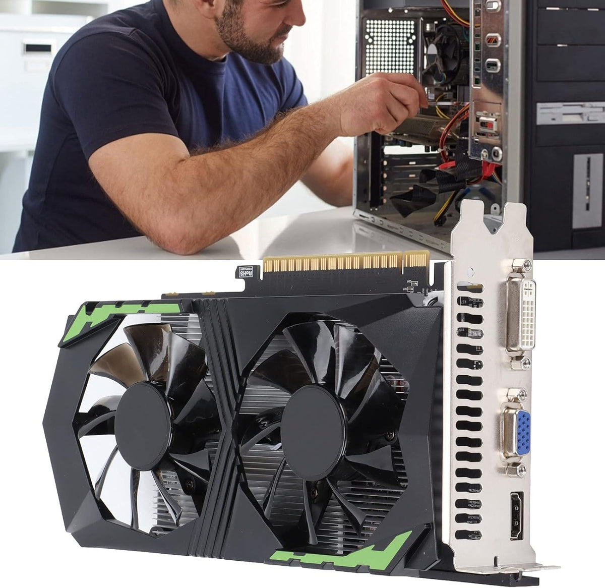 4GB DDR5 Dual Fan Computer Graphics Card Z4147