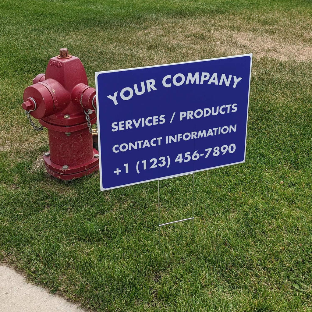Custom Yard Signs (2 pc) Double Sided with Metal H-Stakes A81952