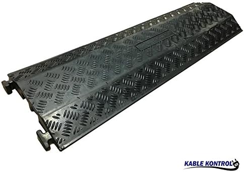 Black 2 Channel Rubber Cable Protector W8186