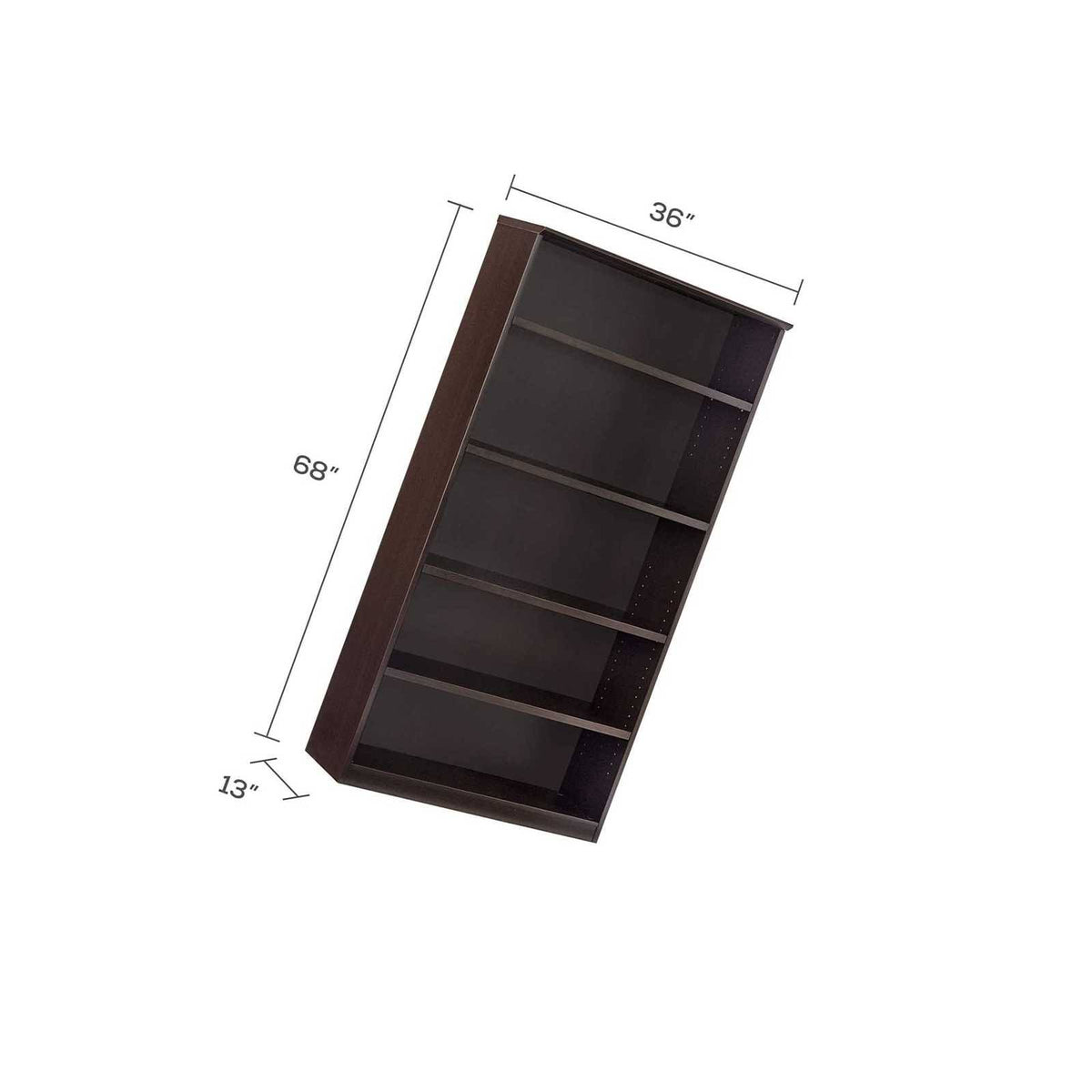 Mocha Laminate Bookcase O759