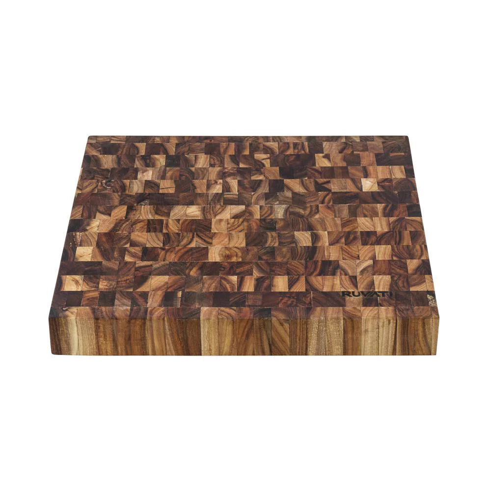 17 x 16 in. Thick End-Grain Acacia Solid Wood Cutting Board H2233