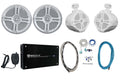 6.5" Marine Boat Speakers with 8" Wakeboards and Amp Wire Kit S36382