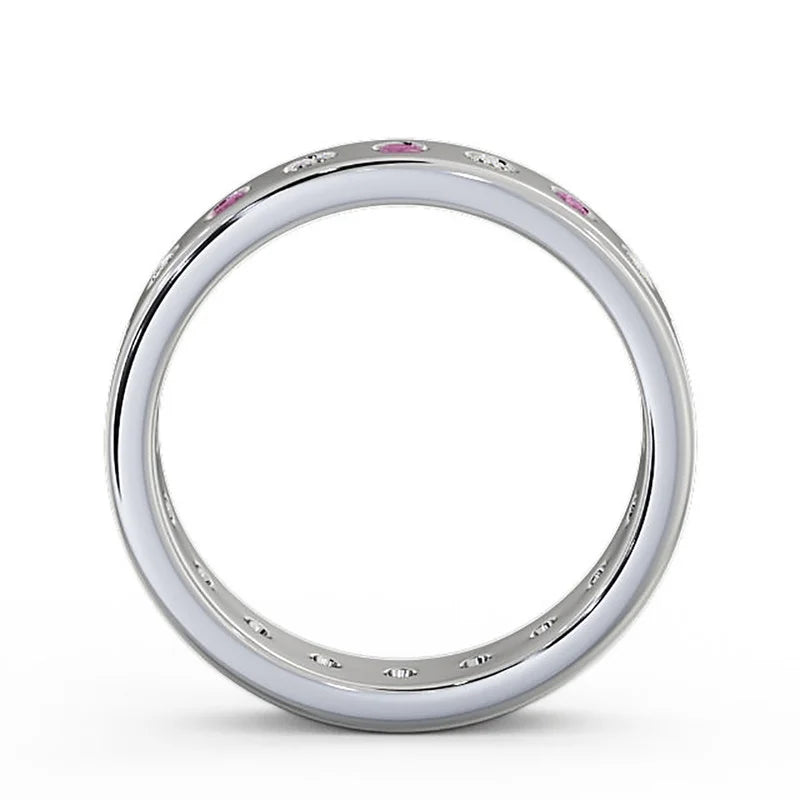 14K White Gold Eternity Band X8408