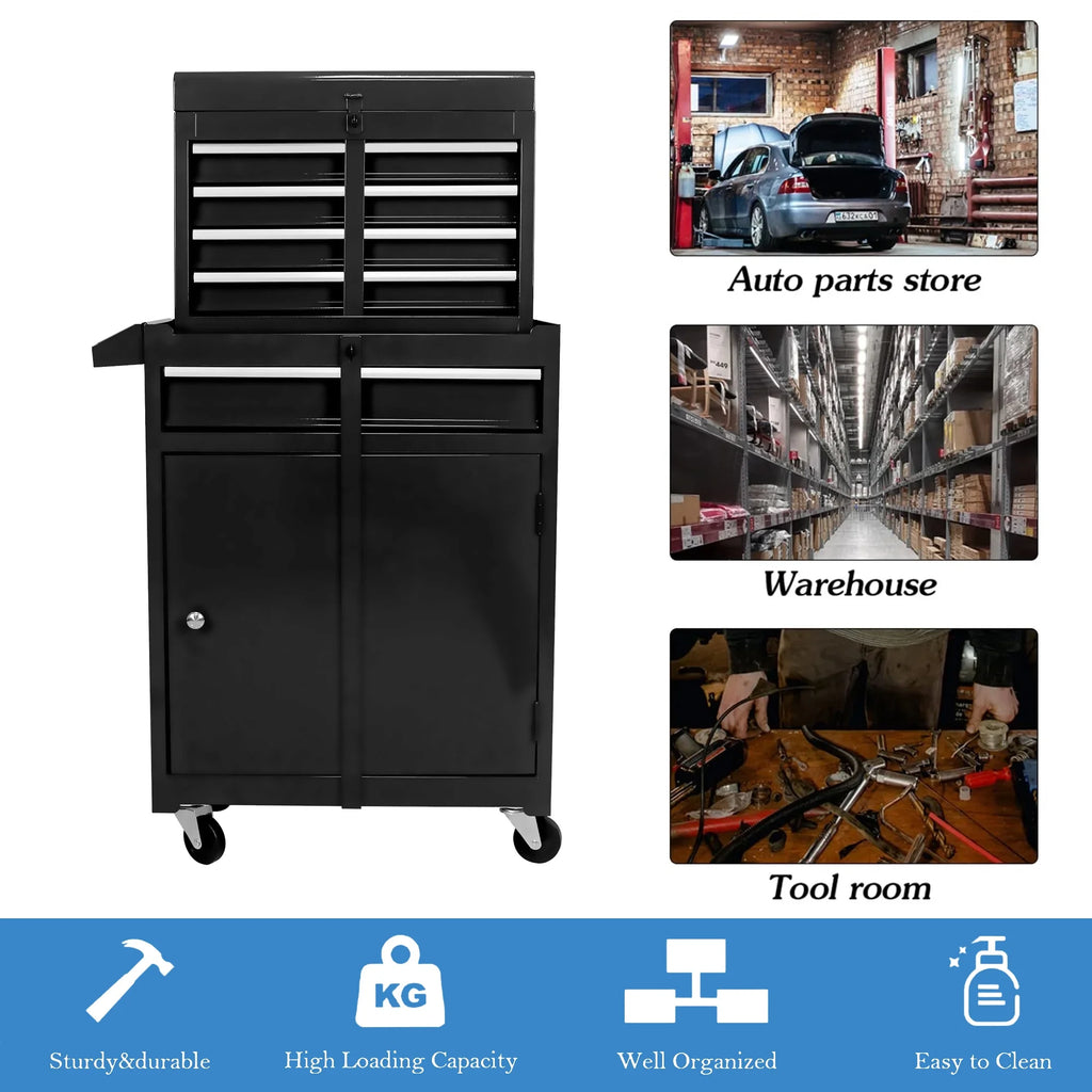 Blue 8 Drawer Steel Rolling Tool Chest R268