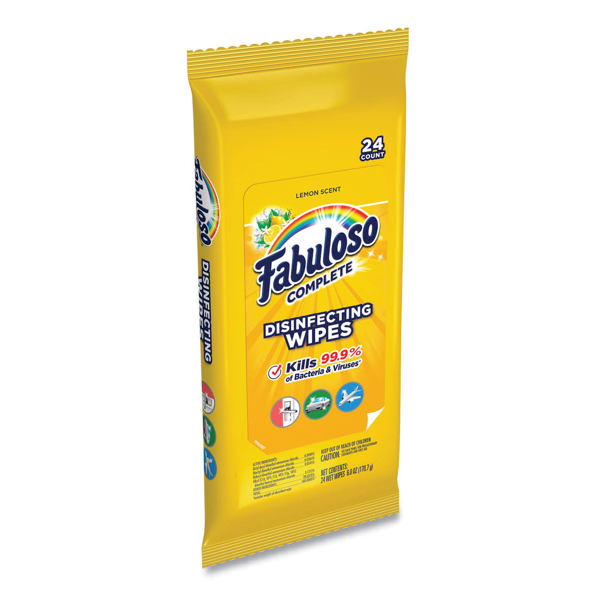 Multi Purpose Wipes, Lemon, 24/Pack X188776