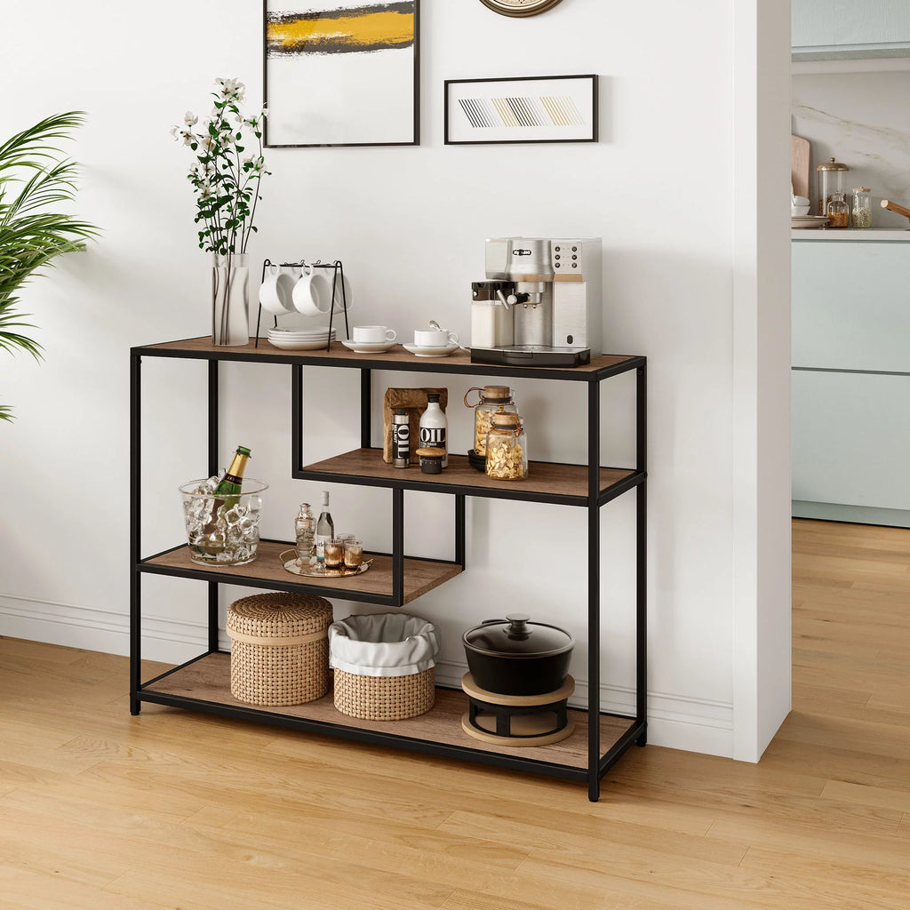 Narrow 4 Tier Wood Console Table S758392