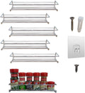 6 Pack Wall Mount Spice Rack Organizer for Cabinet, 12 x 3 x 3 inches R75661
