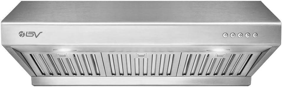 30 Inch 750 CFM Under Cabinet Stainless Steel Range Hood with Baffle Filters and LED Lights E803