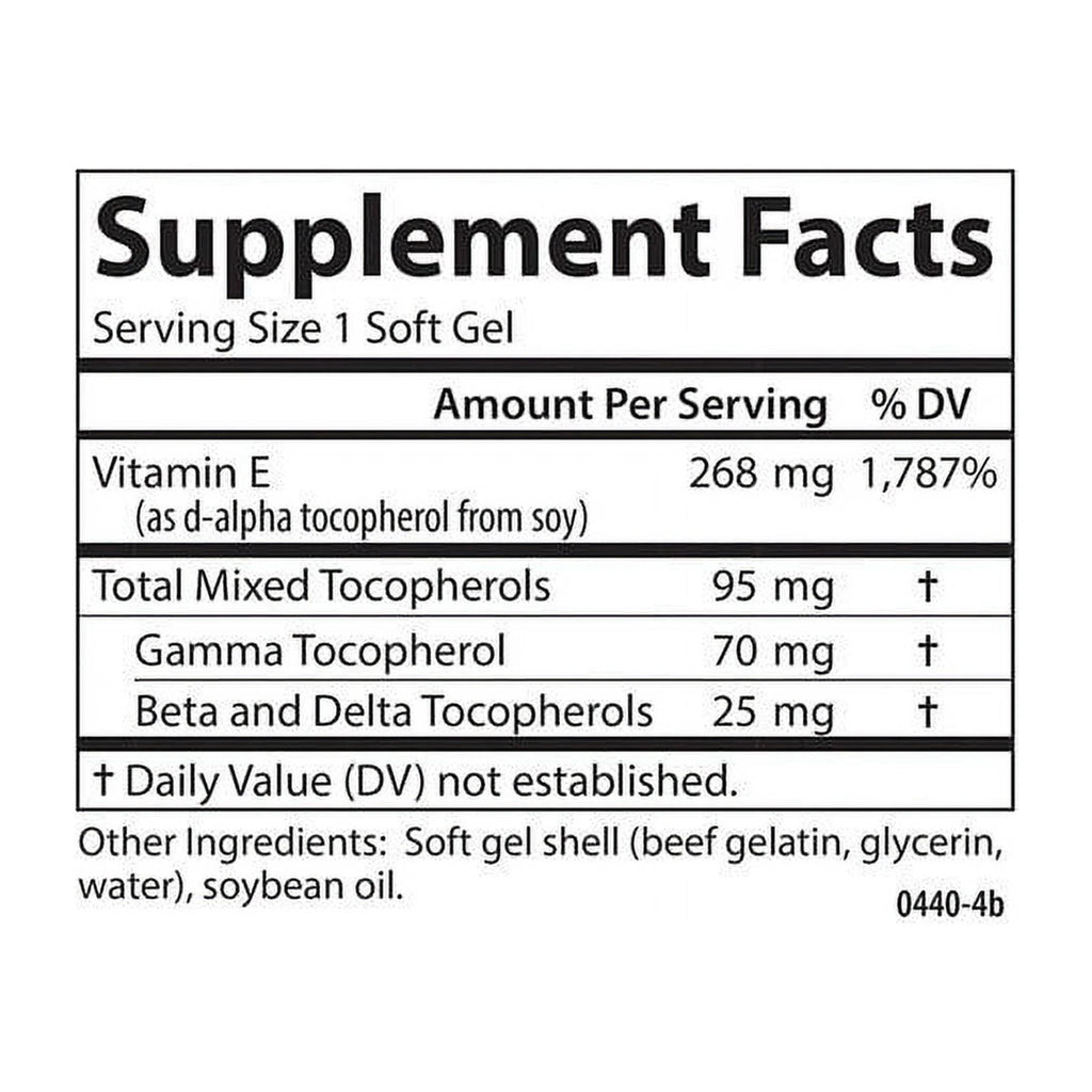 Vitamin E 400 IU 100 Soft Gels N219