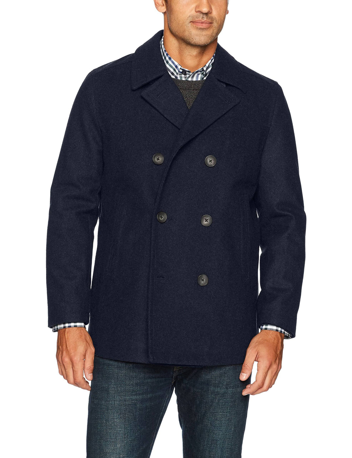 Blue Wool Blend Peacoat H43768