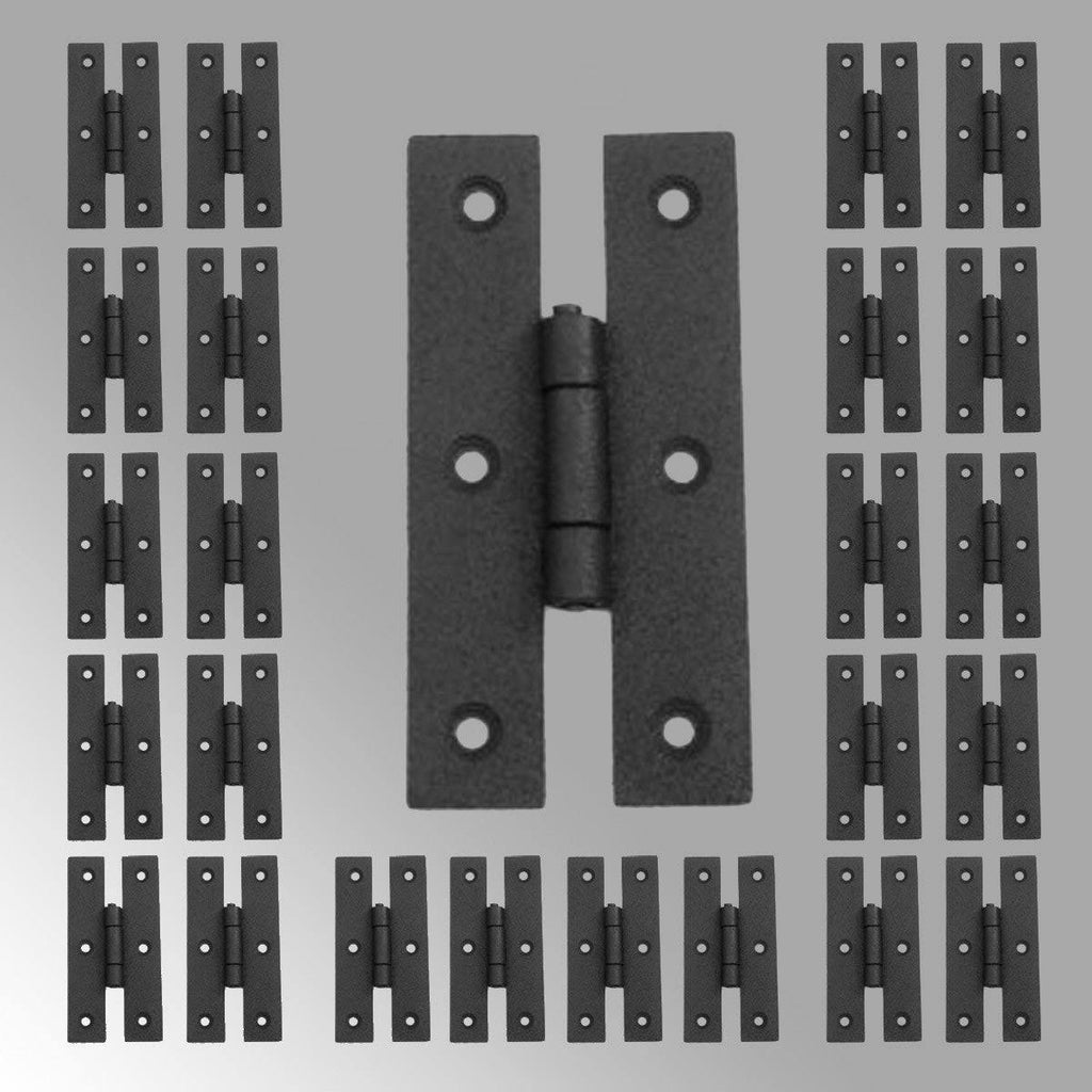 Black Wrought Iron Cabinet Door Hinge Pack of 25 H161