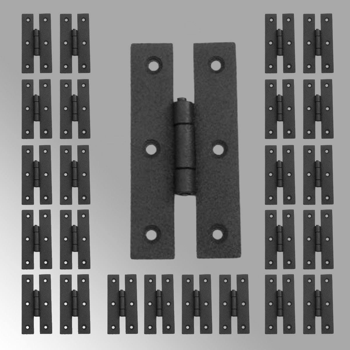 Black Wrought Iron Cabinet Door Hinge Pack of 25 H161