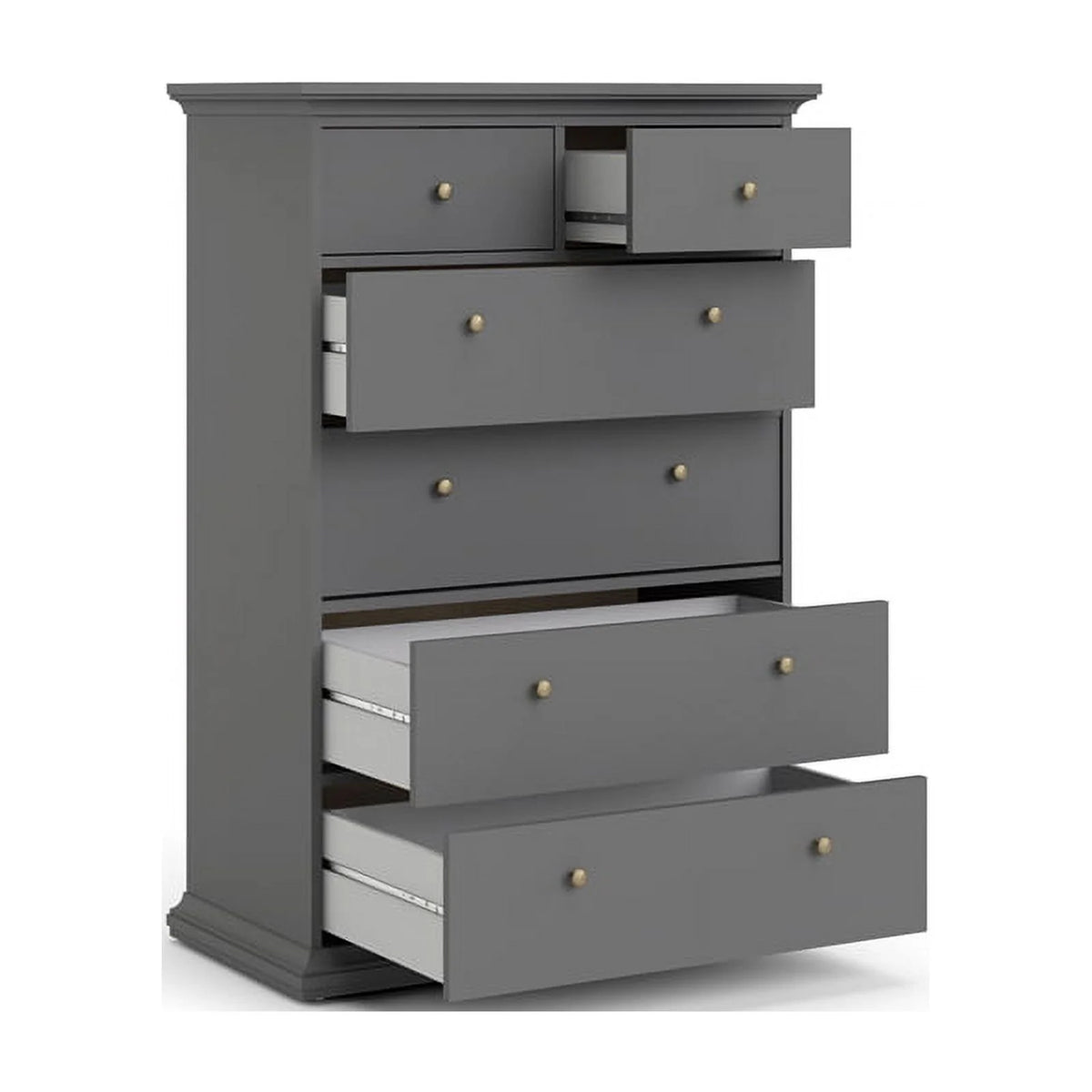 6 Drawer Engineered Wood Chest in Black S996344