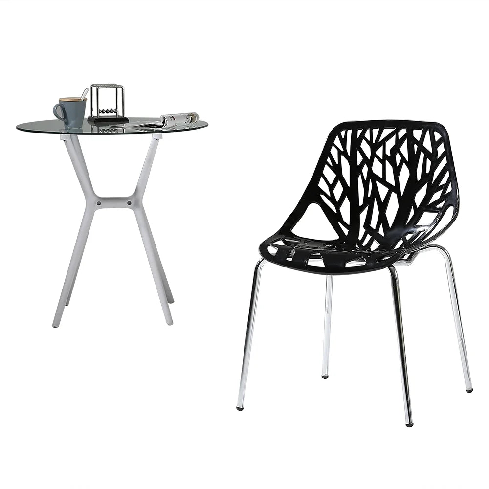 Black Plastic Dining Chair U39546