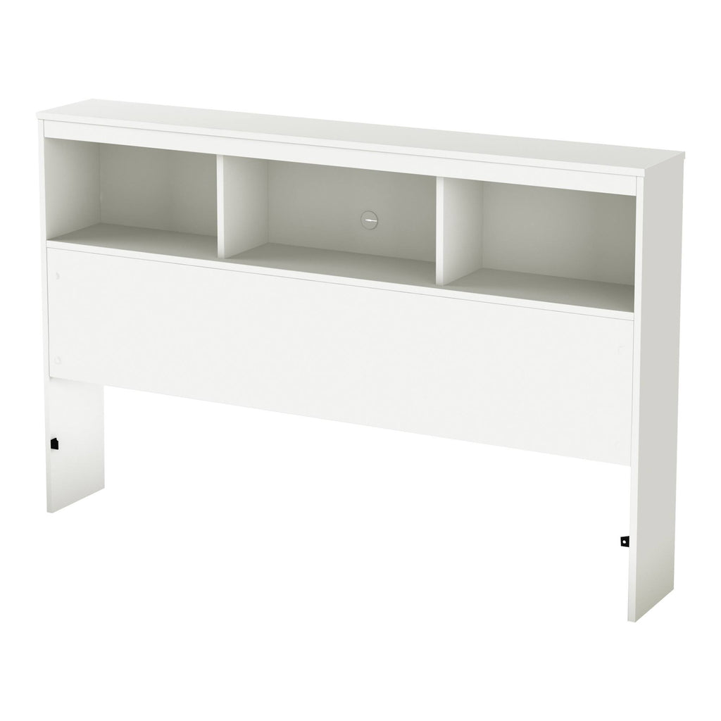 White Full Bookcase Headboard U918144