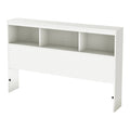 White Full Bookcase Headboard U918144