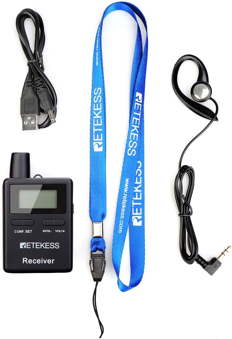 Wireless Tour Guide System, Case of 1 Transmitter and 10 Receivers F664