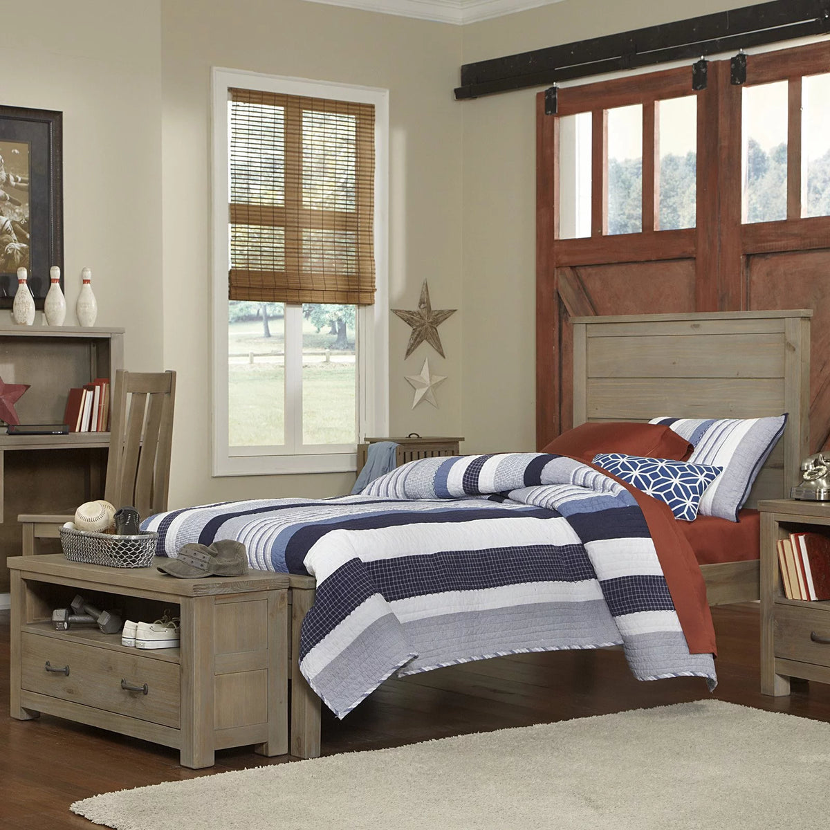 Wood Full Panel Bed A193765
