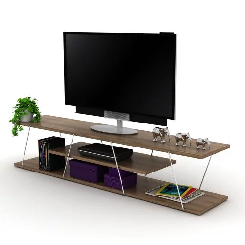 Mid Century Modern 4 Shelves 56 inch Low Tv Stand I6678