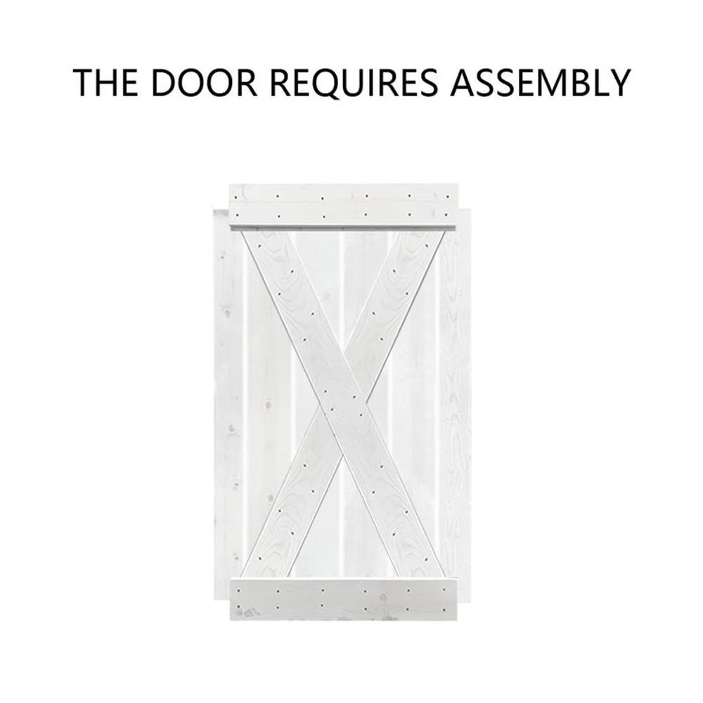 Weather Gray Solid Knotty Pine Wood Interior Sliding Barn Door Slab M746