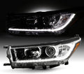 Projector Black Headlight Driver Left side w/LED DRL X783