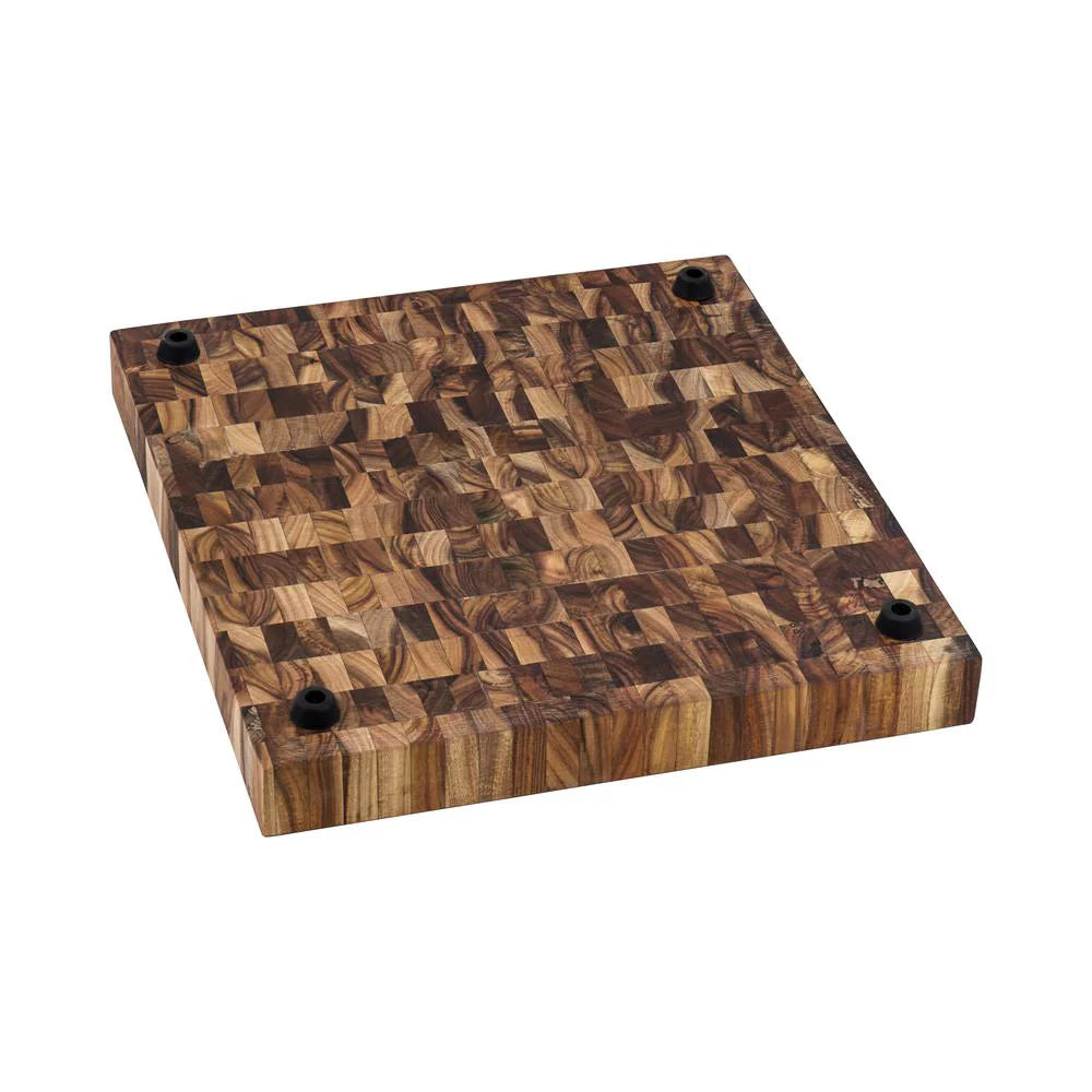 17 x 16 in. Thick End-Grain Acacia Solid Wood Cutting Board H2233