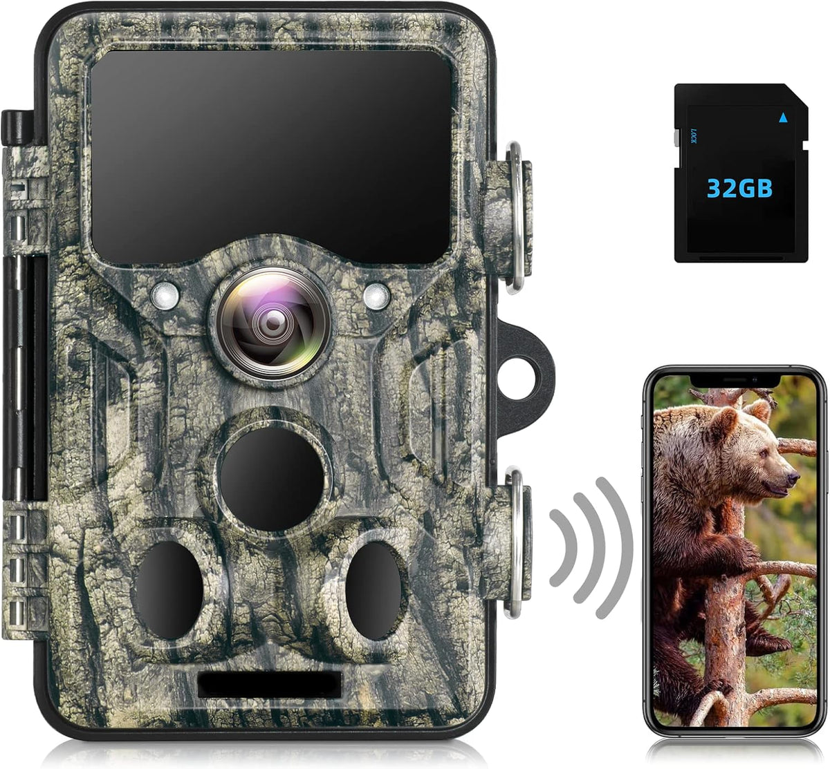 20MP 1296P WiFi Trail Camera with Infrared Night Vision IP66 Waterproof I112