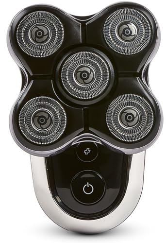 Cordless Head Shaver Electric Razor with 5 Dual Track Heads, 360 Flexing Head & Pop-Up Trimmer, Wet/Dry Shaving, 60 Mins Run Time H584