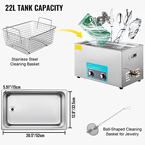10L Ultrasonic Cleaner 304 Stainless Steel with Heater Timer I5313