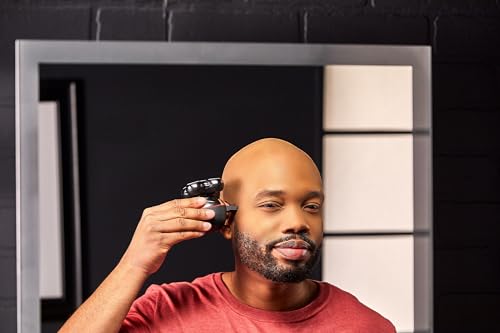 Cordless Head Shaver Electric Razor with 5 Dual Track Heads, 360 Flexing Head & Pop-Up Trimmer, Wet/Dry Shaving, 60 Mins Run Time H584