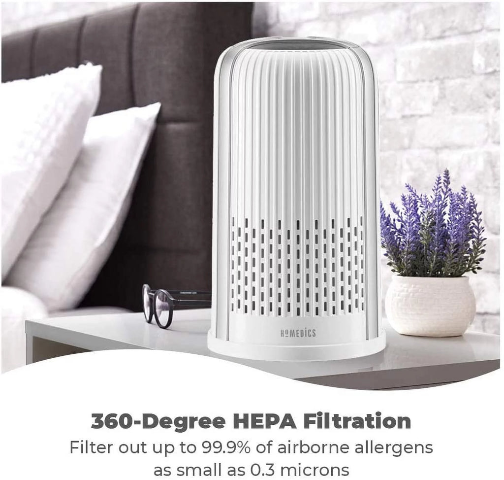 White 4-in-1 Tower Air Purifier with HEPA Filtration E42054
