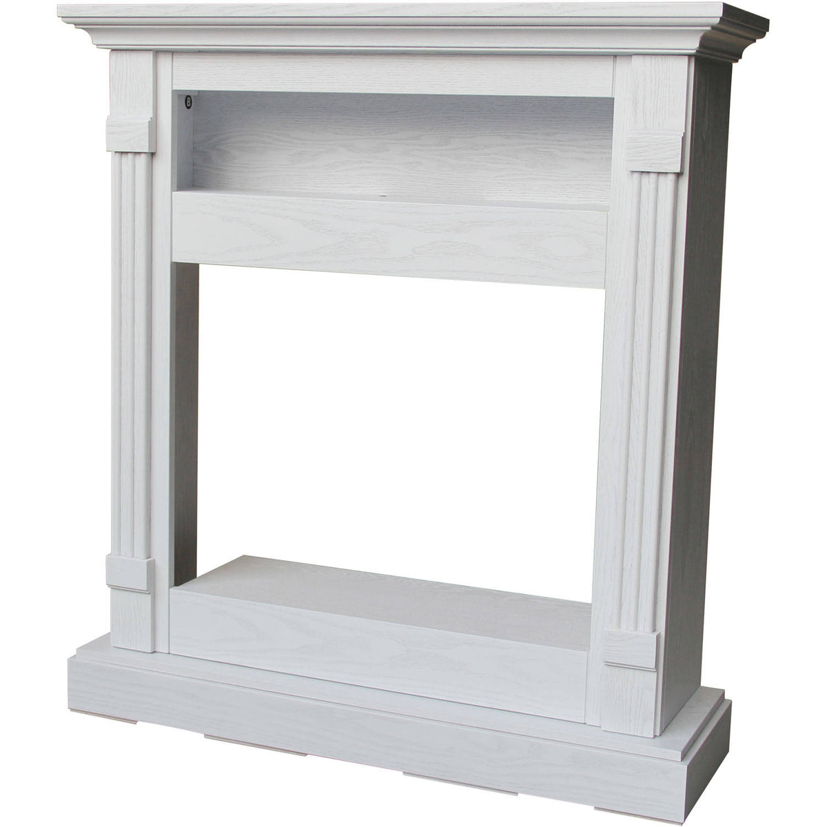White Fireplace Mantel with Electronic Fireplace Insert Z70405