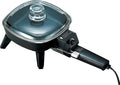 6" Non-Stick Electric Skillet with Glass Lid, Black I9518