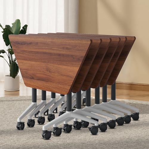 6 Pack Folding Conference Table On Wheels N2747