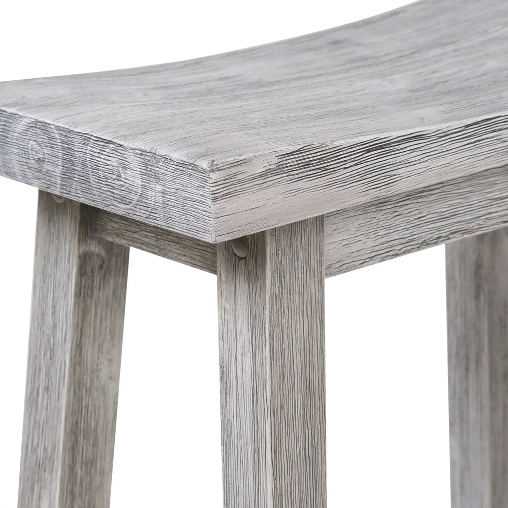 Gray Wooden Counter Stool I890