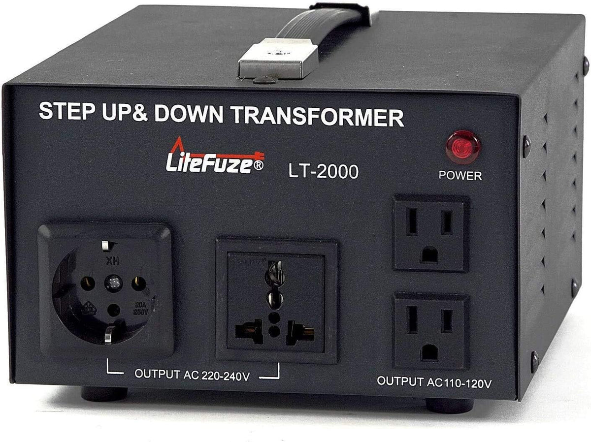 2000 Watt Voltage Converter Transformer with Circuit Breaker Protection H564