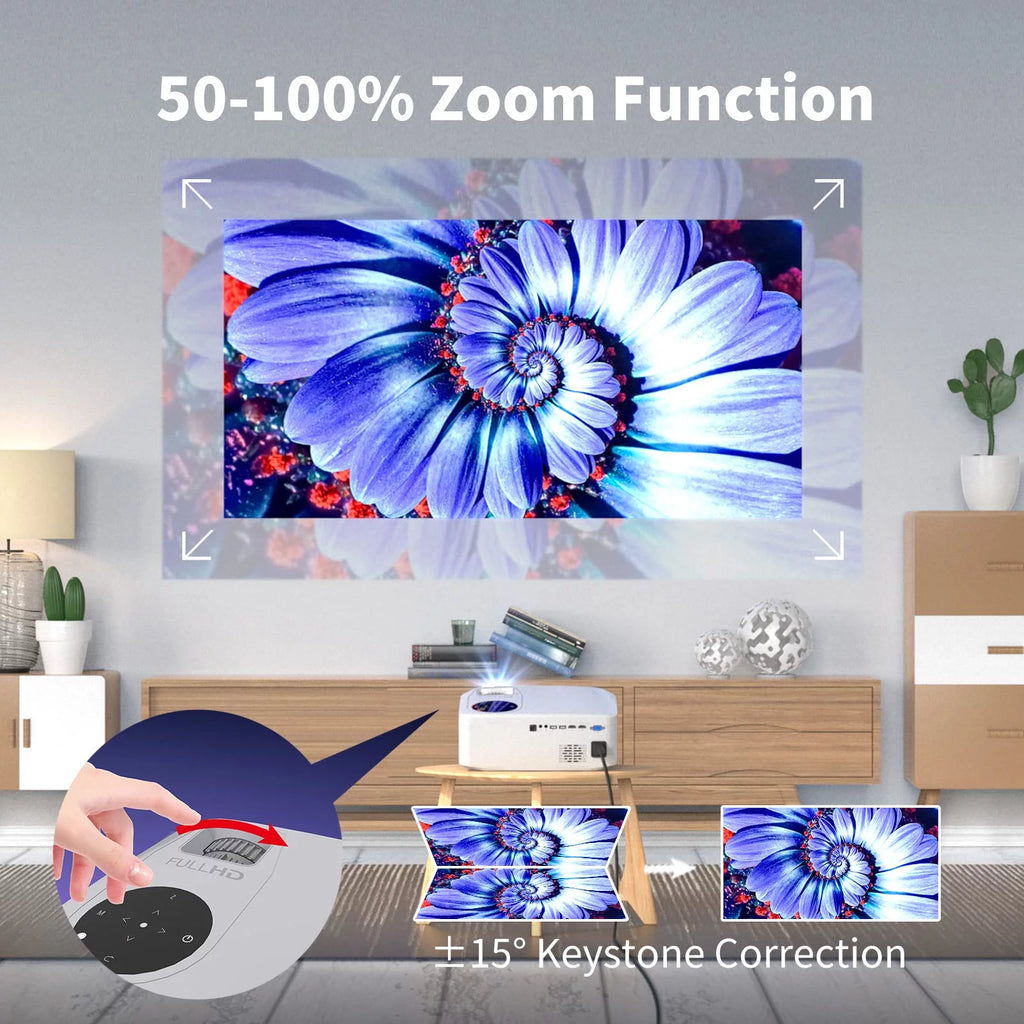 Full HD 1080P 4K Movie Projector 5G WiFi Bluetooth H528099