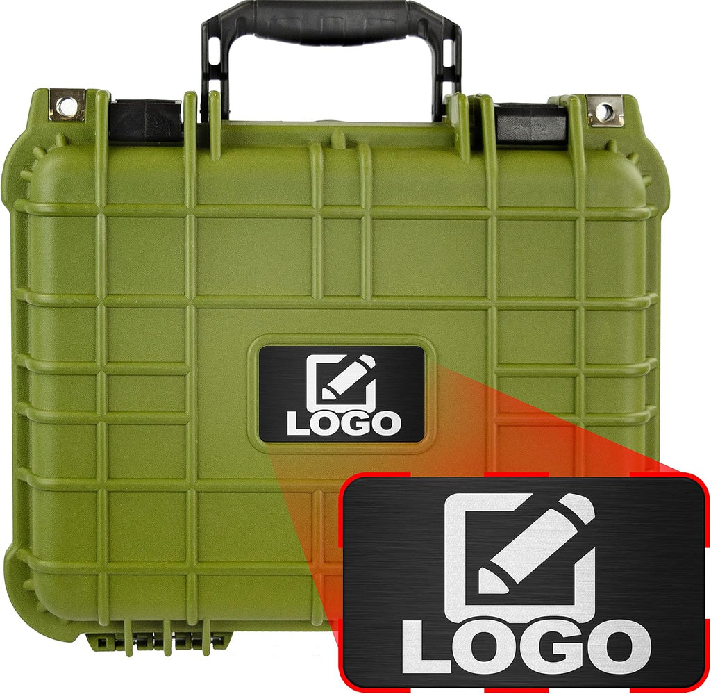 Protective Gear and Camera Hard Case with Foam, Waterproof & Shockproof, 13.37 Inch 11.62 Inch 6 Inch, Neon Green K62440