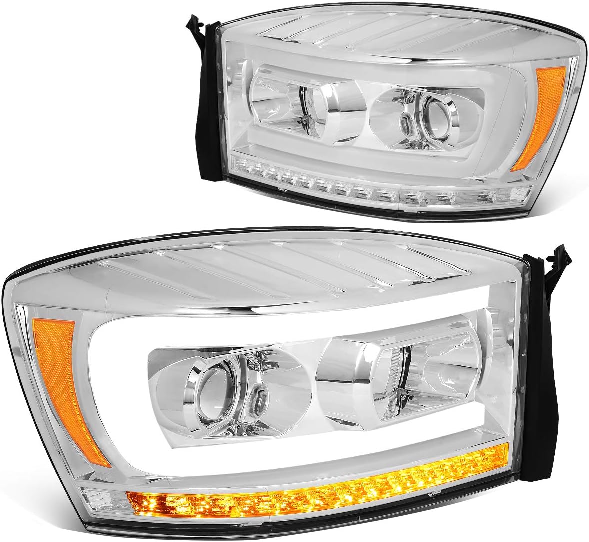 Black Housing Smoked Lens Projector Headlights L77315