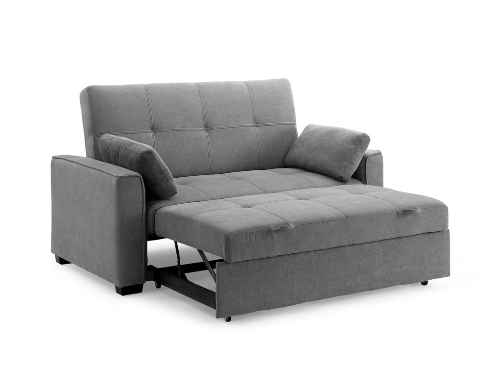 Light Gray Queen Size Chenille Sleeper Sofa V389327