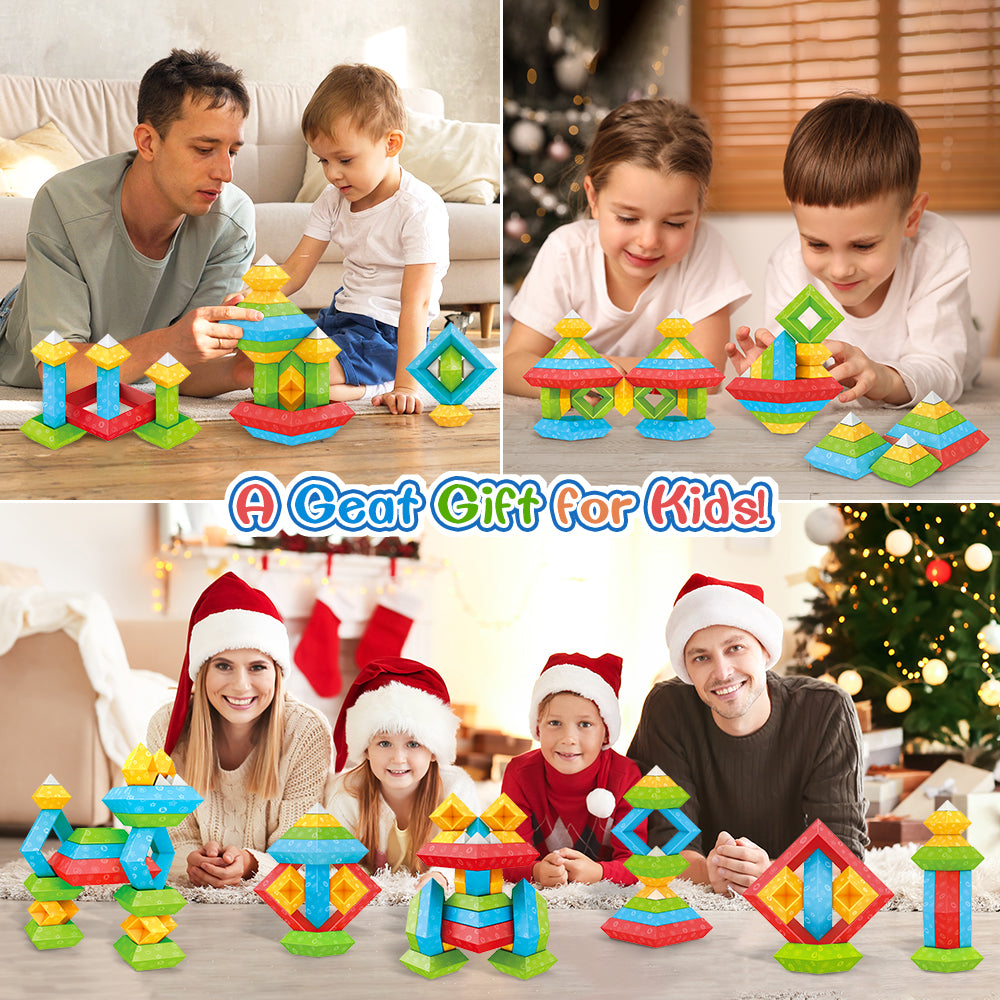 30PCS Multicolor Stacking Game Block Set Educational Toys N9661