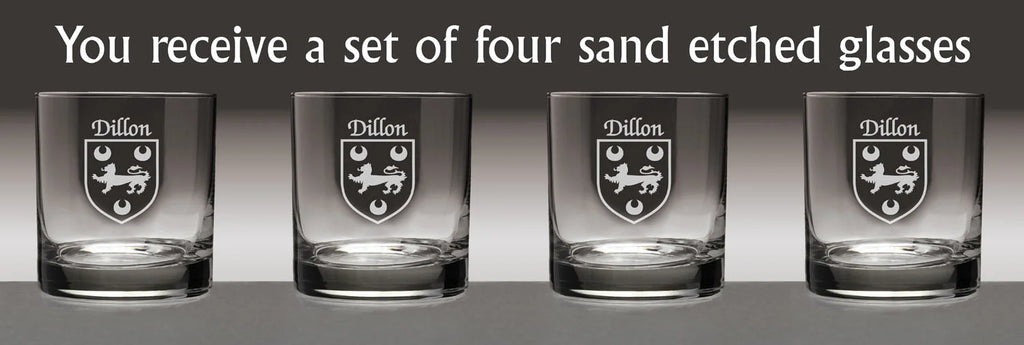 Set of 4 Etched Tumbler Glasses K937