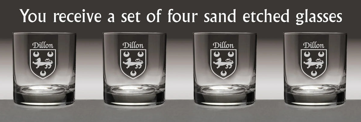 Set of 4 Etched Tumbler Glasses K937